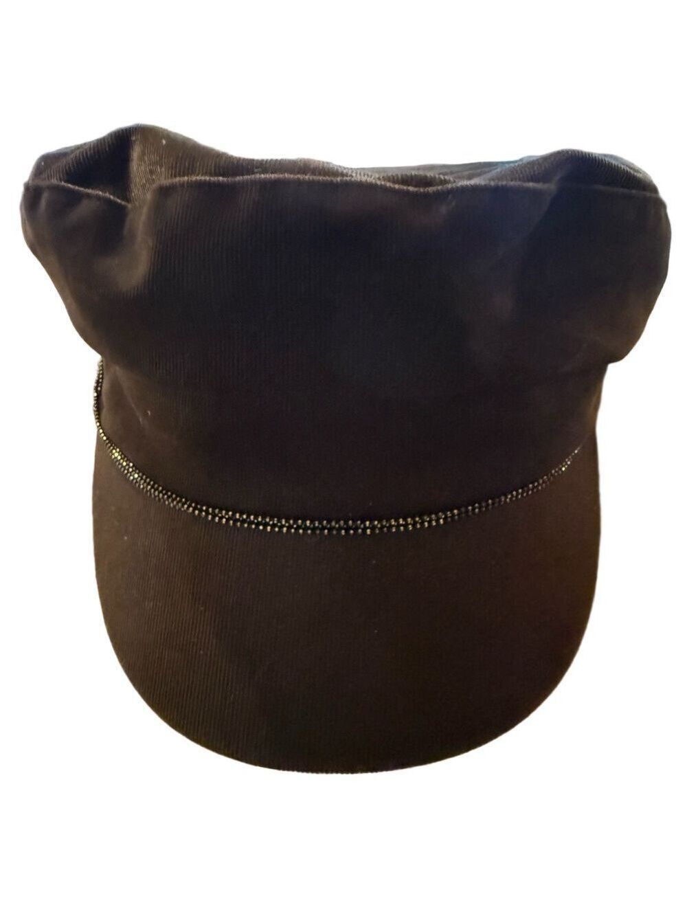 Vince Camuto Brown Cap with Gold Accents NWOT